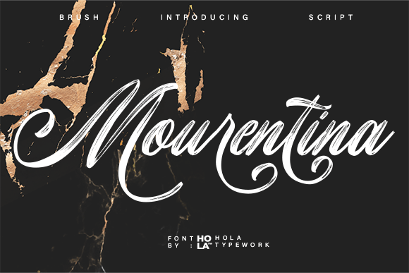 Mourentina Script & Handwritten Font By holatypework
