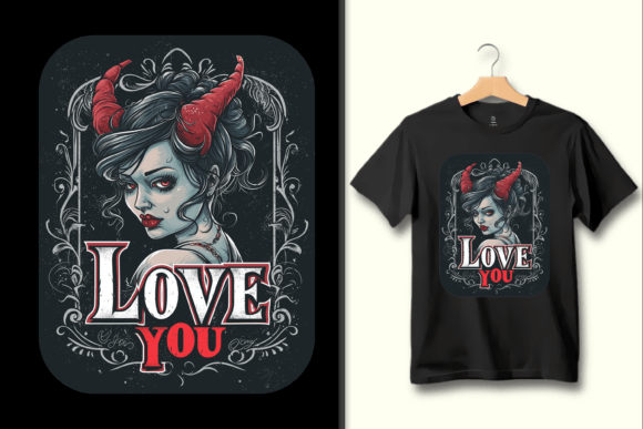 Mystic Love Sublimation Art PNG Graphics Graphic T-shirt Designs By Canvas Elegance