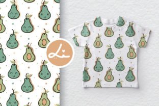 Seamless Pattern with Avocado Graphic Patterns By lindoet23 2