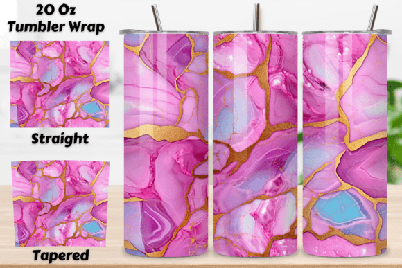 3D Blush Pink Tumbler Wrap | Seamless Gráfico Manualidades Por Florid Printables