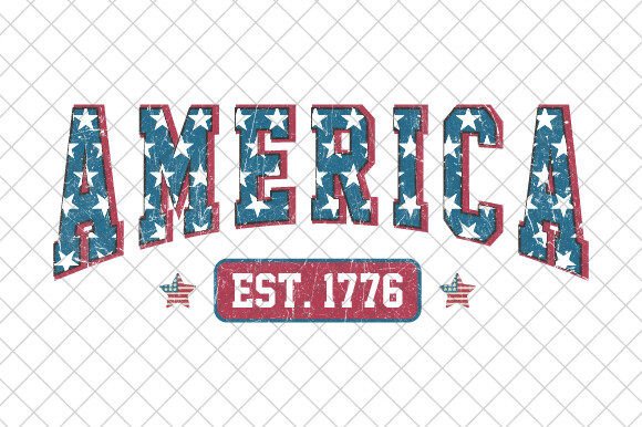America Patriotic, Retro 4th of July PNG Gráfico Diseños de Camisetas Por createaip