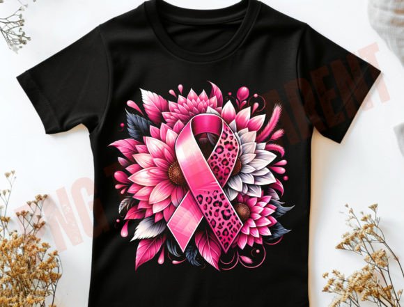 Breast Cancer Awareness Png, Ribbon Graphic T-shirt Designs By DeeNaenon