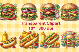 Burgers N Dogs Illustration PNG transparents AI Par lisaclairedesign 4