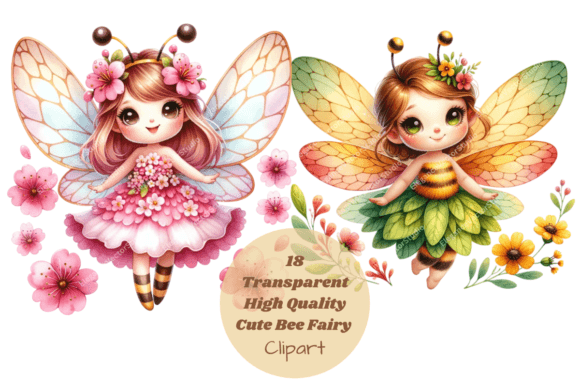Cute Fairy Princess Clipart Bundle Graphic Druckbare Illustrationen By stefdesigns