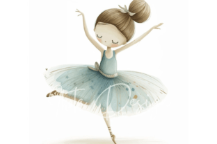 Enchanting Ballerina Watercolor Clipart Graphic AI Graphics By Ikota Design 5