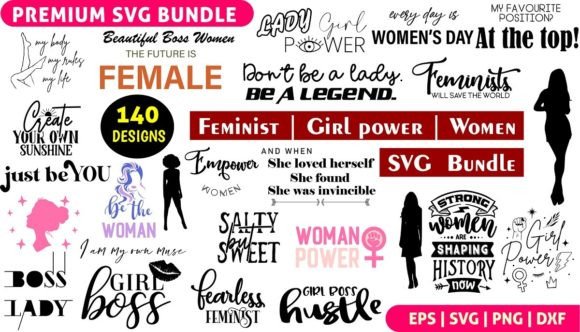 Girl Power SVG, Feminist, Female Empower Gráfico Ilustraciones Imprimibles Por ARTify