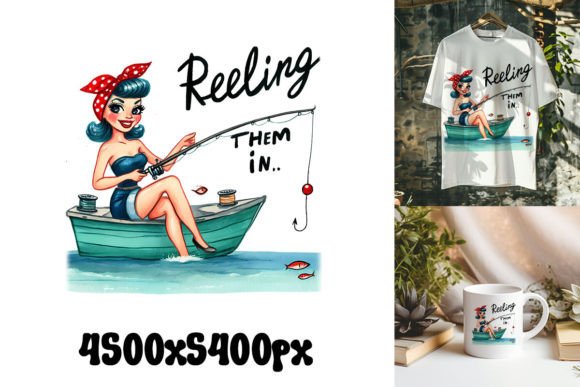 Pinup Girl Summer Holiday T-shirt PNG Graphic T-shirt Designs By Retro Sun
