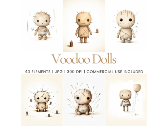 Voodoo Dolls Clipart Graphic AI Graphics By Ikota Design
