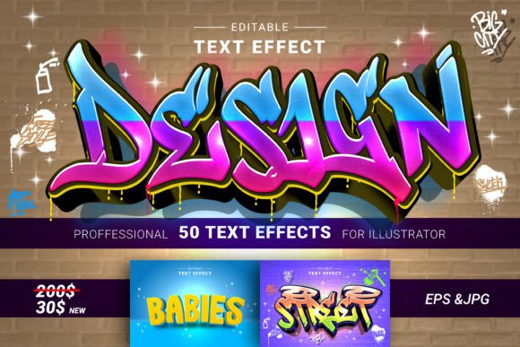 50 Editable 3D Text Effects Design N23 Graphic Layer Styles By sailor