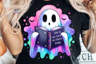 Bookish Halloween Ghost PNG Graphic Print Templates By Pixel Paige Studio 1