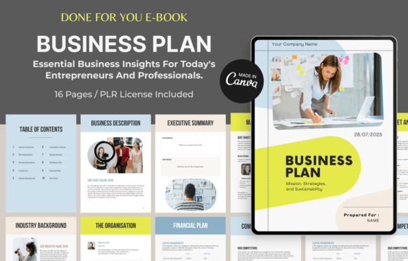 Business Plan Template for Entrepreneurs Grafik Grafik-Vorlagen Von Makii