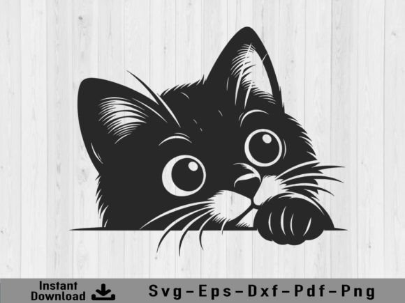Cute Cat SVG, Peeking Cat Svg Vector Graphic Crafts By shikharay410