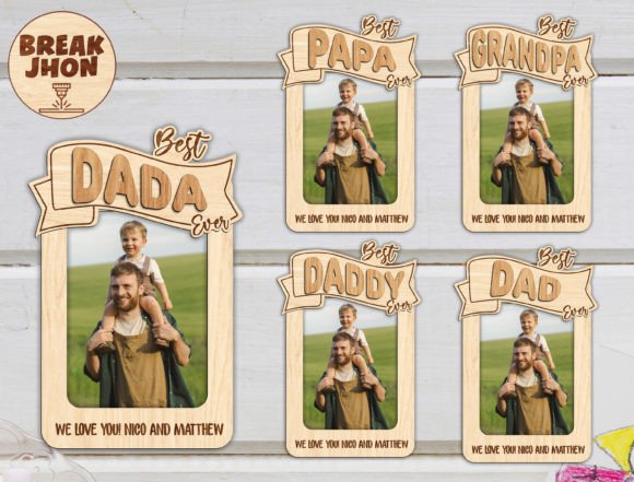 Father's Day Frame SVG Cut File Graphic 3D SVG By Break Jhon