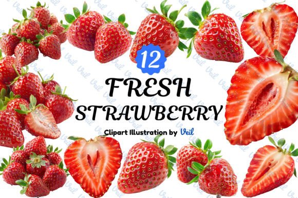Fresh Strawberry Graphic Illustrations By Veil