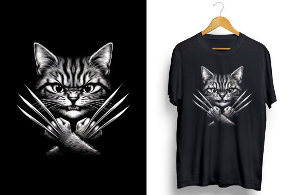 Funny Cute Cat PNG Sublimation Graphic T-shirt Designs By ORMCreative