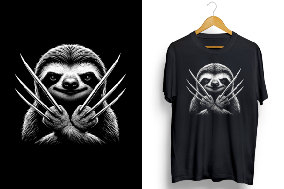 Funny Cute Sloth PNG Sublimation Graphic T-shirt Designs By ORMCreative