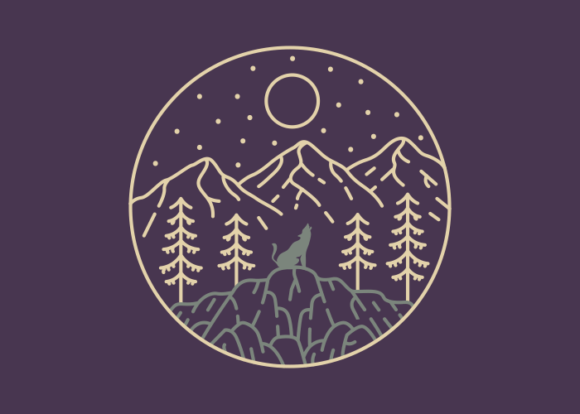 Halloween Werewolf at Midnight Forest Graphic Illustrations By vektorkita
