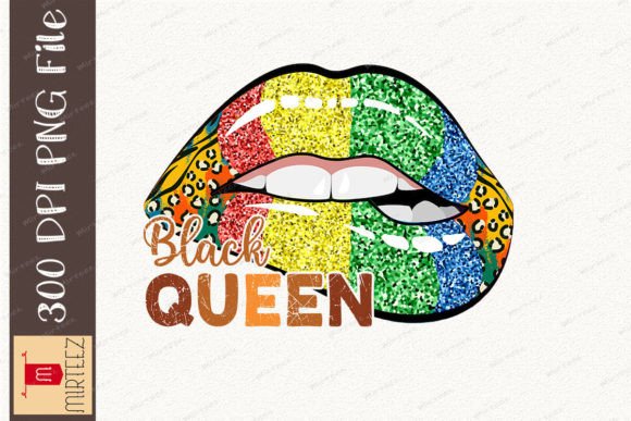 Juneteenth Black Queen Sexy Lip Graphic Print Templates By Mirteez