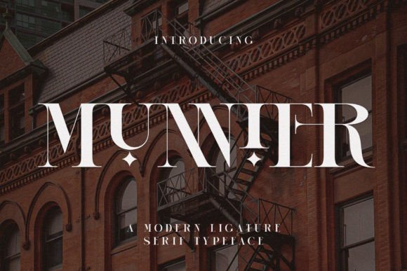 Munnier Serif Font By Alfinart