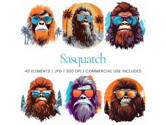 Sasquatch Sunday Funday Clipart Afbeelding AI Afbeeldingen Door Ikota Design