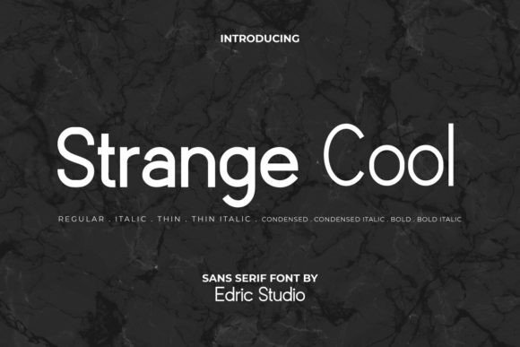 Strange Cool Sans Serif Font By EdricStudio