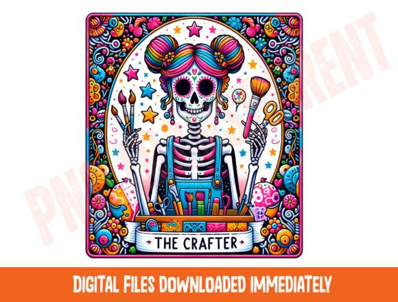 The Crafter Tarot Card PNG, Crafting Gráfico Diseños de Camisetas Por DeeNaenon