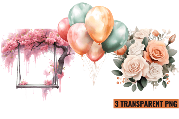 Watercolor Spring Sublimation Clipart Graphic Illustrations By CraftArt