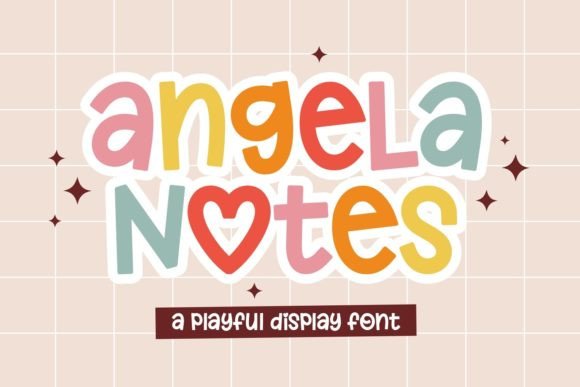Angela Notes Czcionki do Wyświetlania Czcionka Przez Keithzo (7NTypes)