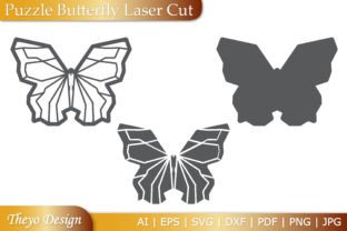 3D Butterfly Puzzle SVG Laser Cut Bundle Graphic 3D SVG By Theyo Design 7