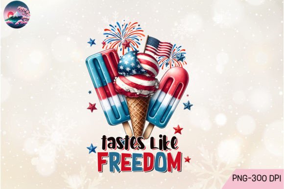 4th of July Tastes Like Freedom PNG Graphic Crafts By Cherry Blossom