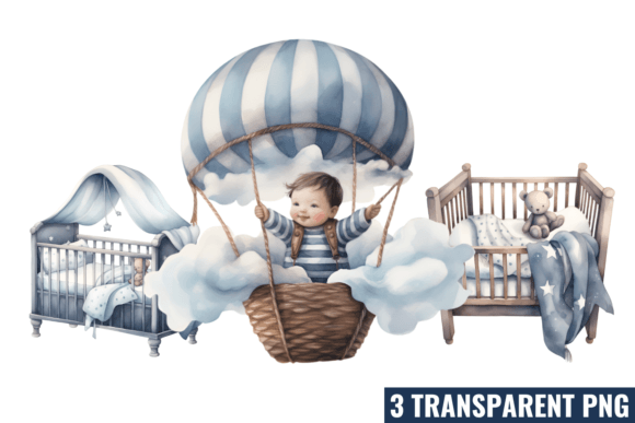 Baby Newborn Clipart Sublimation PNG Gráfico Ilustrações para Impressão Por CraftArt