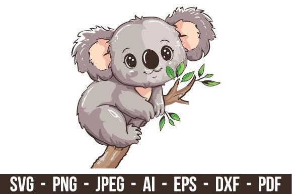 Cartoon Koala SVG Graphic Illustrations By SVGDesignRocket