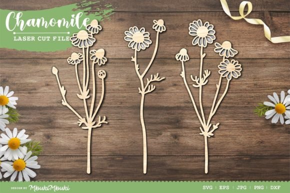Chamomile Flower Laser Cut Files Graphic Graphic Templates By Mbuki Mbuki