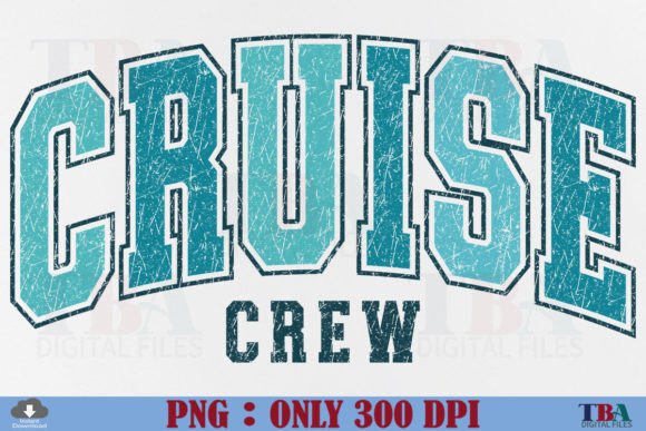 Curise Crew PNG Sublimation Summer Trip Afbeelding T-shirt Designs Door TBA Digital Files