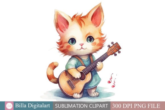 Free Cute Kawaii Cat Clipart PNG Graphic Illustrations By BillaDigitalart