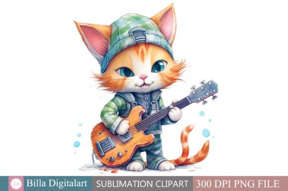 Free Cute Kawaii Cat Clipart PNG Graphic Illustrations By BillaDigitalart
