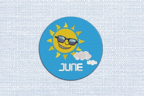 June and Sun Summer Embroidery Design By Memo Design