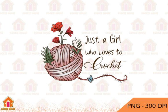 Just a Girl Who Loves to Crochet Clipart Grafica Creazioni Di Kookie House