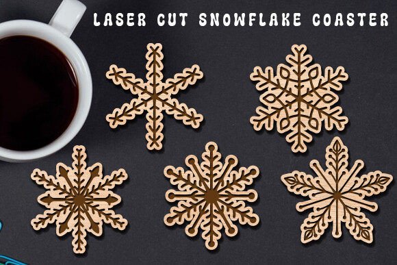 Laser Cut Snowflake Coaster SVG Graphic 3D SVG By Art Hub