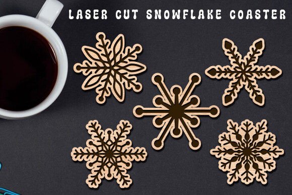 Laser Cut Snowflake Coaster SVG Graphic 3D SVG By Art Hub