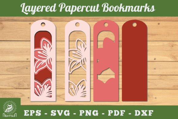 Lily Flowers Bookmark SVG Graphic Crafts By NightSun