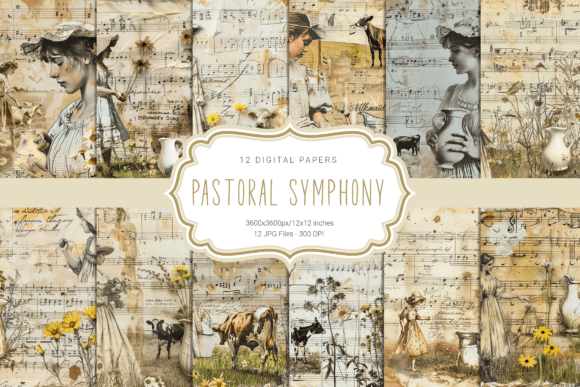 Pastoral Symphony Grafica Sfondi Di curvedesign
