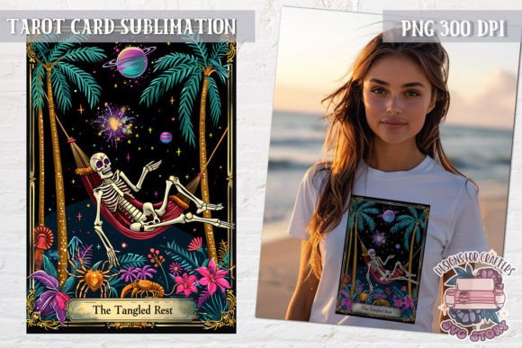 Tarot Card Summer Sublimation PNG Afbeelding Afdrukbare Illustraties Door SVG Story