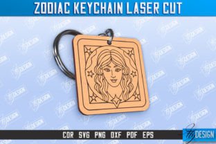 Zodiac Keychain Laser Cut Design Bundle Graphic Crafts By flydesignsvg 5