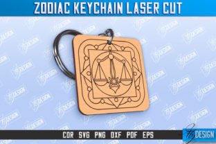 Zodiac Keychain Laser Cut Design Bundle Grafik Plotterdateien Von flydesignsvg 9