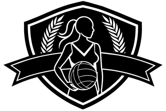 Women's Volleyball Tournament Logo Illustration Illustrations Imprimables Par SKShagor Barmon