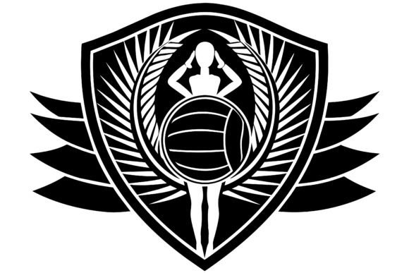 Women's Volleyball Tournament Logo Illustration Artisanat Par SKShagor Barmon