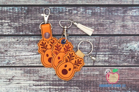 Antler Key Fob ITH Keyfob Design Wild Animals Embroidery Design By embroiderydesigns101