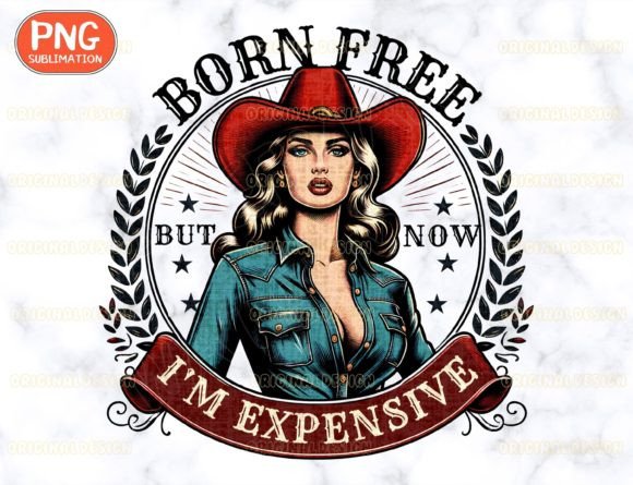 Born Free but Now I'm Expensive Png Graphic T-shirt Designs By ThngphakJSC