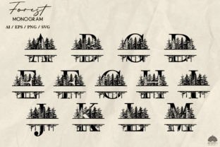 Camping, Forest and Mountains Line Art Graphic Illustrations By HappyWatercolorShop 13